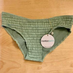NWT Montce Swim Pistache Scrunch Bikini Bottom.